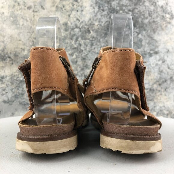 Miz Mooz Women's Size 39 (8.5-9) Tamsyn Brown Leather Open Toe Boho Sandals - Picture 7 of 13